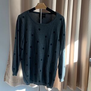 Absolutely Gray Polka Dot Sweater